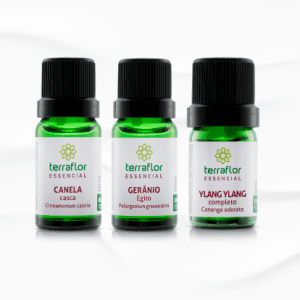 Kit de Óleos Essenciais Sagrado Feminino & Saúde da Mulher - Canela, Gerânio, Ylang Ylang
